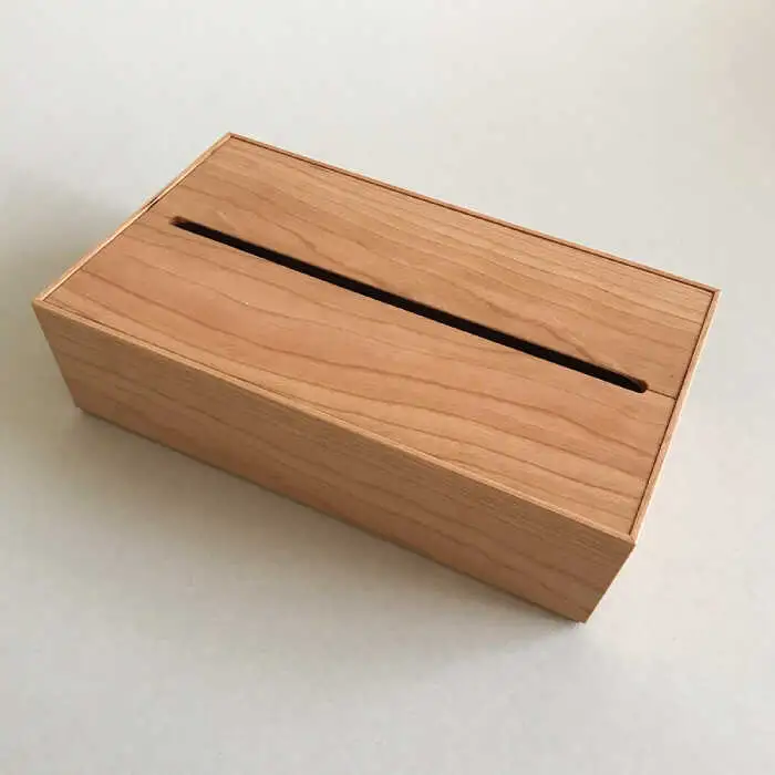 【チェリー素材】ティッシュボックス （大） 糸島市 / 贈り物家具 みはたや [ADD007]