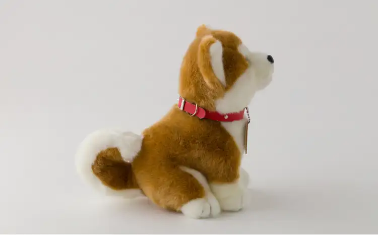 65P7302 秋田犬マサルぬいぐるみ　座りＭサイズ【秋田犬保存会】