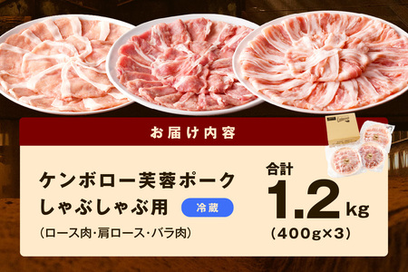国産 豚肉 芙蓉ポークしゃぶしゃぶ用 計1.2kg 豚肉 【002_1953】