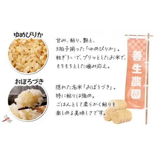 《令和6年産！》『贅沢お米3種食べ比べ玄米セット』善生さんの自慢の米　玄米合計１５kg※一括発送【06132】 