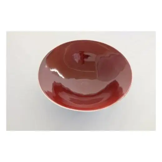 辰砂釉の陶芸作品「鉢」【18112】