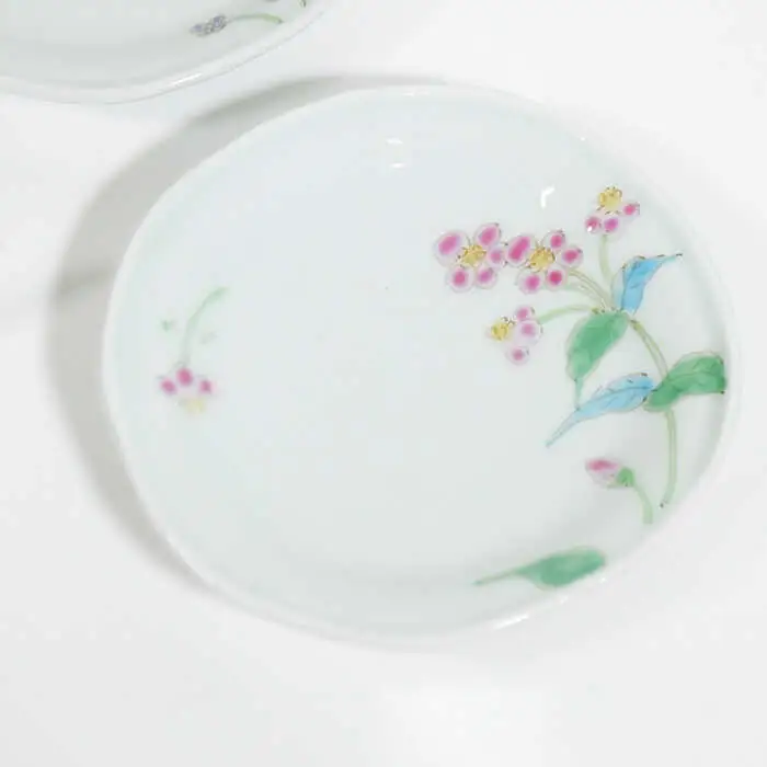 【波佐見焼】小花紋 小皿 ペアセット 食器 皿 【藍水】 [GB38]  波佐見焼