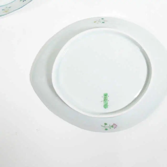 【波佐見焼】花暦 ヤシの実型皿 プレート お皿 ペアセット 食器 皿 【藍水】 [GB41]  波佐見焼