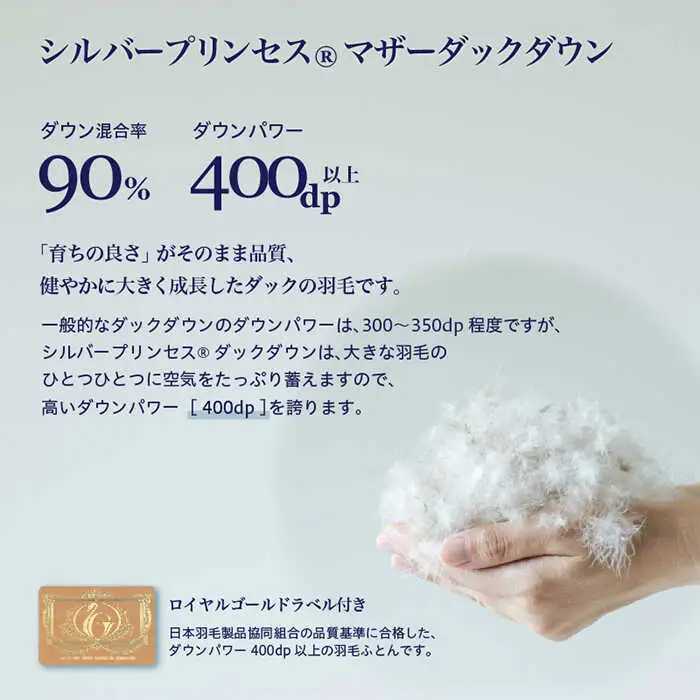 【訳あり】羽毛布団 セミダブル マザーダックダウン90% 1.4kg (色柄おまかせ) [JDH088]