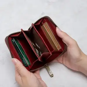 豊岡財布　AW0402　ミニマルチウォレット（ワインレッド）