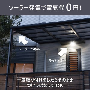 RITEX S-110L 5W×1灯 フリーアーム式LEDソーラーセンサーライト〈センサーライト ソーラーライト ライト 照明 防犯 日用品 防犯ライト フリーアーム式 LED 非常灯 防犯グッズ 株式会社ムサシ プレゼント 送料無料 おすすめ〉【2401O10806】