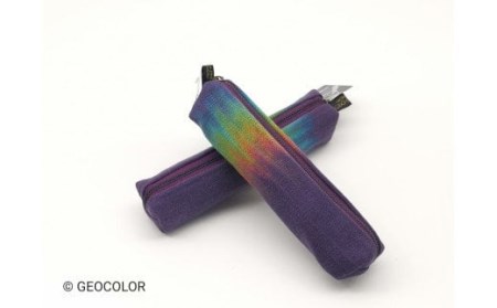八幡平GEOCOLORペンケース（寒色系）【どれが届くかお楽しみ】 ／ 地熱染め 筆記具 筆記用具 大人 小物入れ 筆箱 ふでばこ ポーチ 筆入れ 手絞り 手染め 染物 染め物 お土産 ご当地 人気 おすすめ 色おまかせ 小物ケース 小物入れ ジオカラー