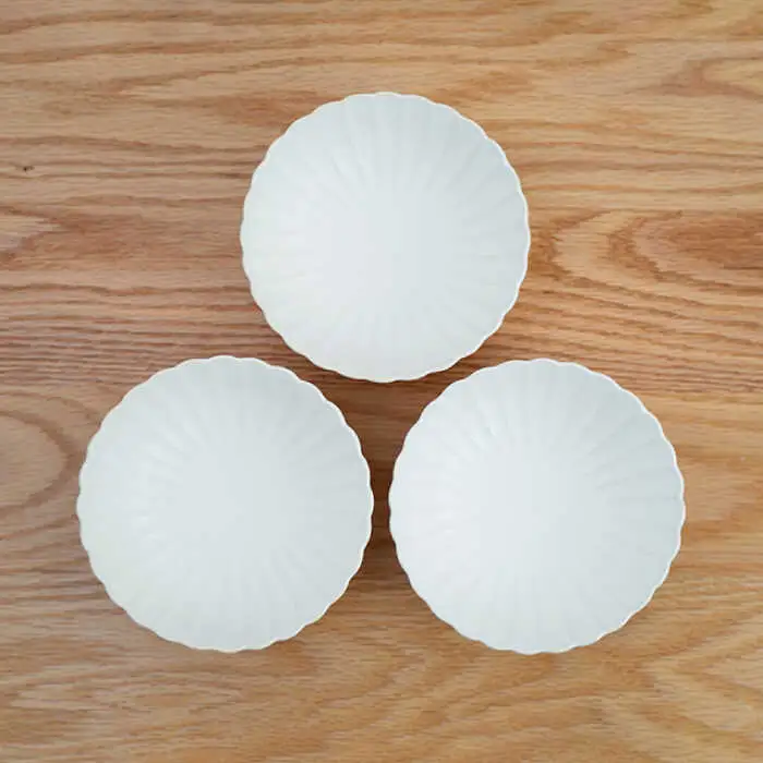 【波佐見焼】花しのぎ 小鉢 （白） 3点セット 食器 皿 【団陶器】 [PB104] 波佐見焼