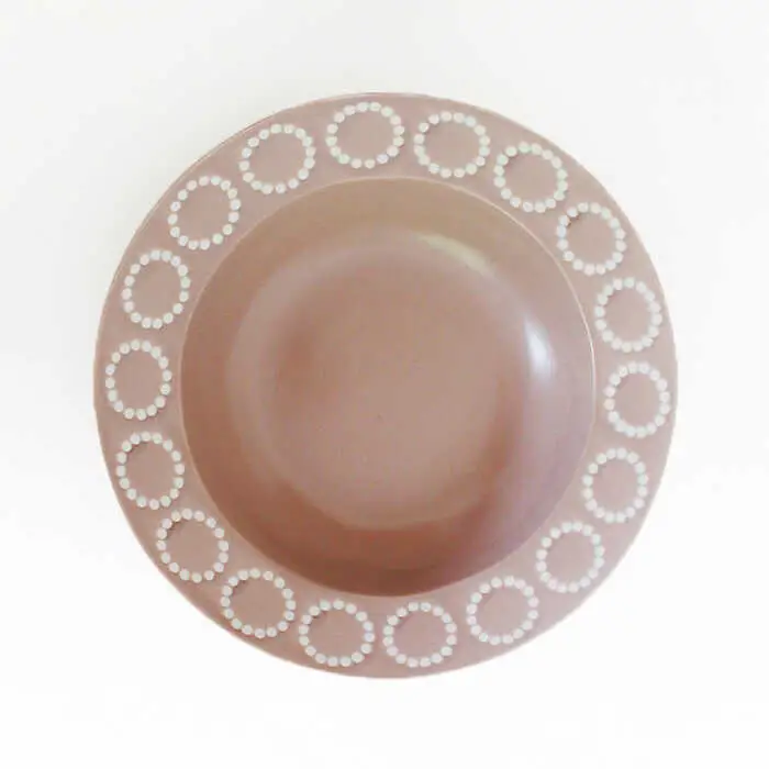 【波佐見焼】サークルリング カフェオレ・桜シフォン ボウル 大 2点セット 食器 皿 【陶芸ゆたか】 [VA106]  波佐見焼