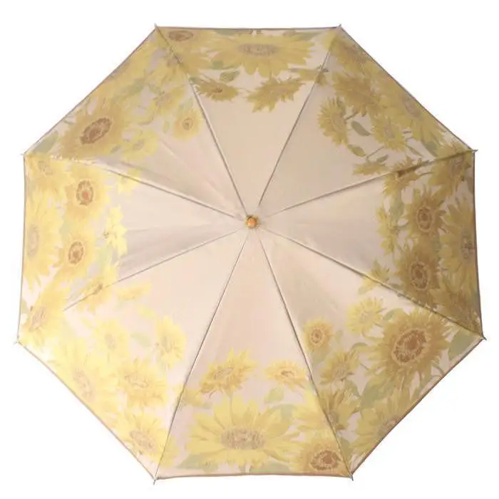 槙田商店【晴雨兼用】折りたたみ傘 ”絵おり” 向日葵