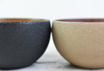 【ざらざら越前漆器】丸椀 桑色 くろめ工房　漆器 お椀