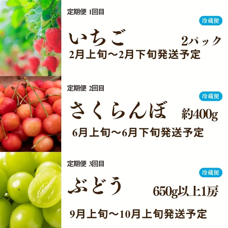 福島のフルーツ3品定期便【2027年発送】No.1865