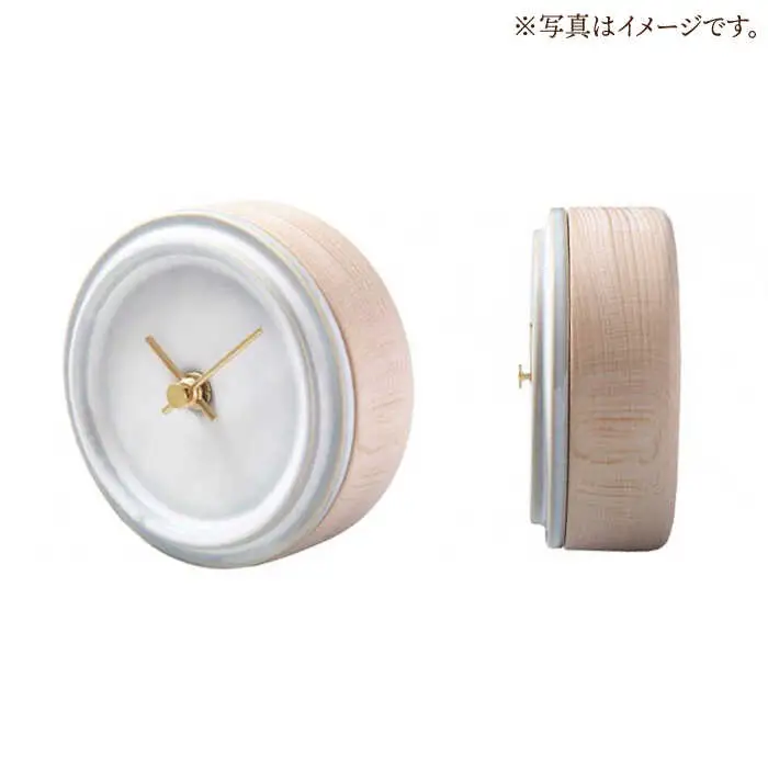 タイルと木のシンプルな手作り時計 TILE WOOD CLOCK 壁掛け・置き時計 『グリーン』【杉浦製陶】 インテリア 雑貨 おしゃれ [TAO016]