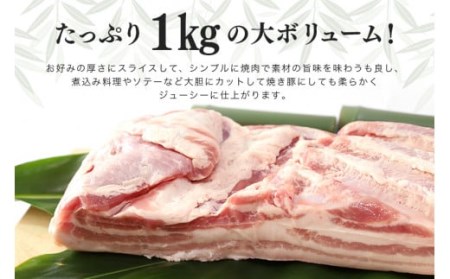ブランド豚「ばんぶぅ」豚バラブロック1kg ばんぶぅ 豚肉 豚バラ肉 ブロック肉 しゃぶしゃぶ 焼き肉 豚バラ 真空パック しゃぶしゃぶ肉 焼肉用 ブタ肉 国産 茨城県産 ギフト プレゼント 冷蔵 高級部位 ブランド豚 42-C