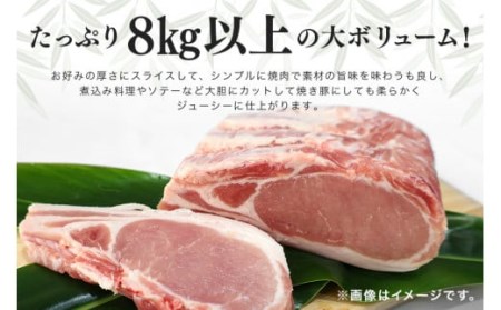ブランド豚「ばんぶぅ」モモブロック1本（8kg以上）ばんぶぅ 豚肉 モモ もも肉 モモブロック ブロック肉 モモ肉 しゃぶしゃぶ 焼き肉 真空パック しゃぶしゃぶ肉 焼肉用 ブタ肉 国産 茨城県産 ギフト プレゼント 冷蔵 高級部位 ブランド豚 42-H