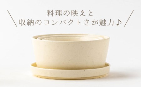 【美濃焼】KASANE鉢 三段重【陶土う庵】(2130-0133)食器 ボウル 食器セット ディナーボウル サラダボウル スープボウル プレート プレゼント 新生活 ギフト ホワイト 送料無料[MBY091]