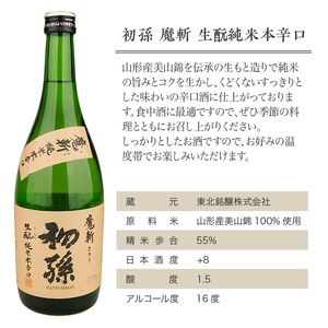 SB0950　【初孫】 魔斬2種セット［純米大吟醸超辛口、生もと純米本辛口］　計2本(各720ml×1本)