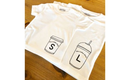 2人兄弟姉妹でおそろい/コーヒーカップ S×L プリント/ Tシャツ2枚組ギフトセット【出産祝い・誕生日・ギフト・プレゼント】 80cm×140cm
