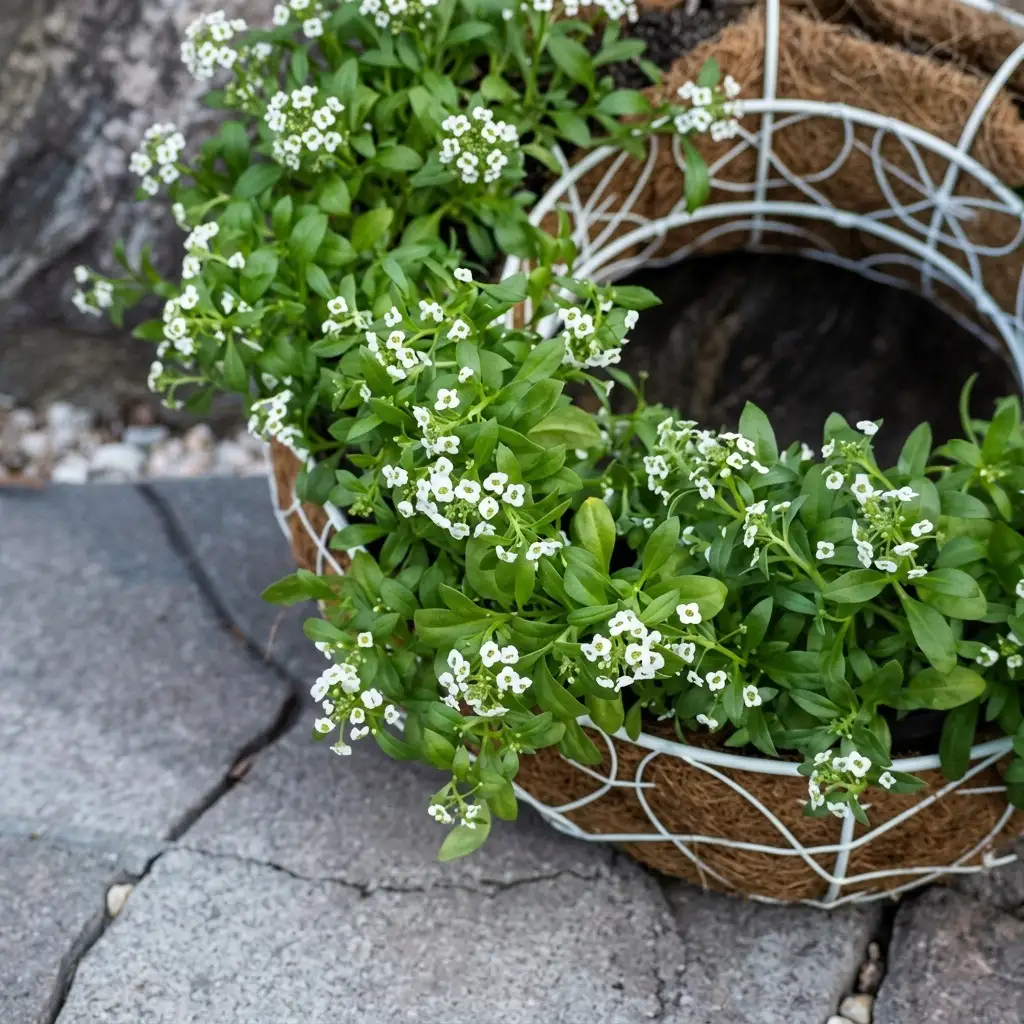 アリッサムのサークルハンキング （直径35cm） 植物