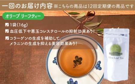 【全12回定期便】オリーブ塩 ＆ オリーブティー セット （各2種）長与町/ゆきのヶ丘オリーブ園 [EAV009]  調味料 お茶 オリーブティー