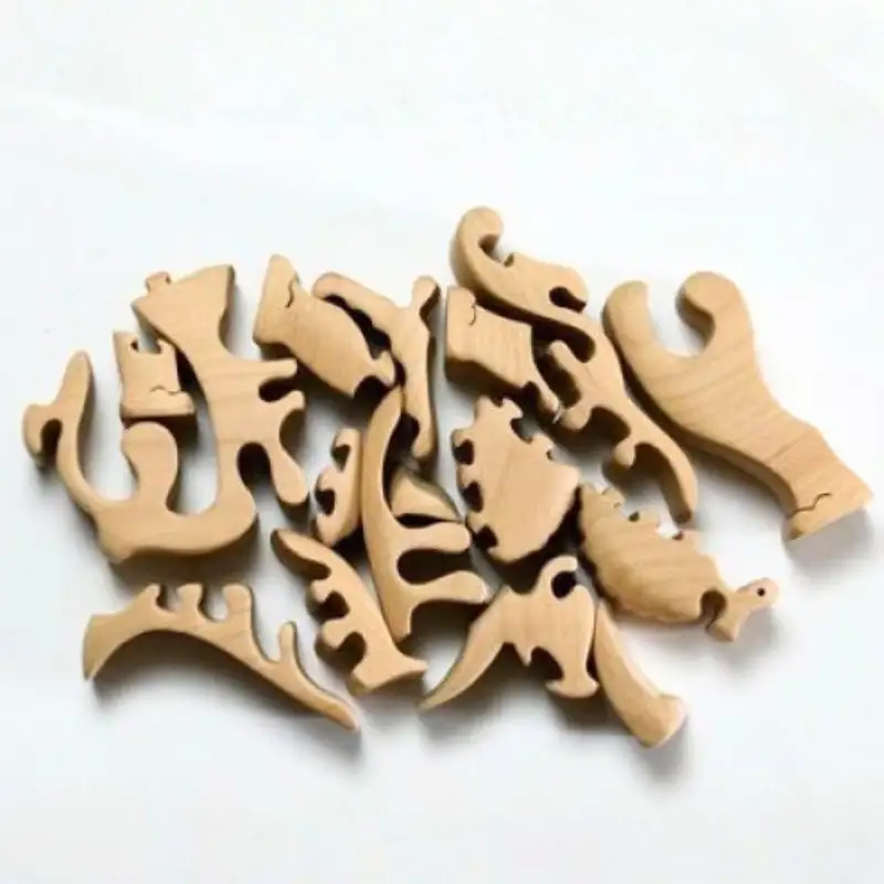 【ギフト用】木工パズル　トリケラトプス 積み木 積木 つみき 木のおもちゃ 動物つみき バランス ごっこ遊び おもちゃ 木製玩具 知育玩具 男の子 女の子 子供 子ども 国産 安心 安全 出産祝い お祝い 贈り物 日本製 無塗装 ナチュラル 職人 手作り ギフト プレゼント 送料無料