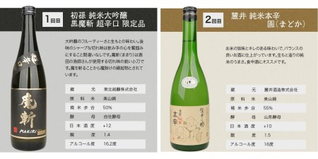 SE0150　【5回定期便】湊酒田の地酒 辛口頒布会　720ml×1本(全5回)