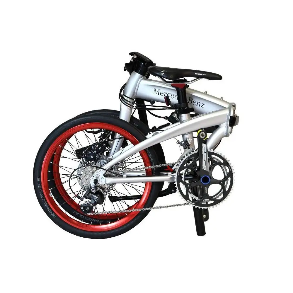 防災対応　メルセデスベンツ ノンパンク折りたたみ自転車２０型＜シルバー＞