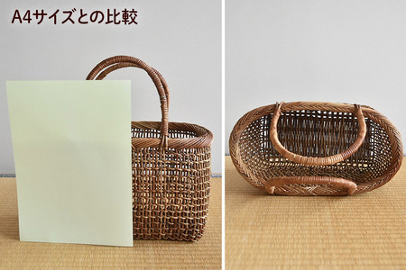 伝統工芸あけびづる細工 手さげかご（小）