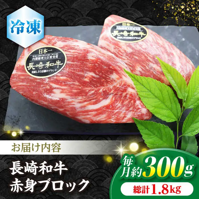 【6回定期便】 長崎和牛 ローストビーフ用 ブロック肉 約300g [CBA065] ローストビーフ