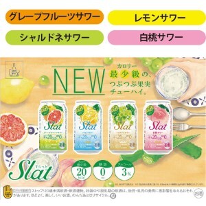 Slat ４種 各６缶 アサヒ すらっと (グレープフルーツ レモン シャルドネ 白桃)【チューハイ セット】 【 飲み比べ セット】【 350ml 計24缶】【1ケース】【 茨城県 守谷市】 Slat すらっと スラット チューハイ 酎ハイ セット 飲み比べ  酒 お酒 アルコール