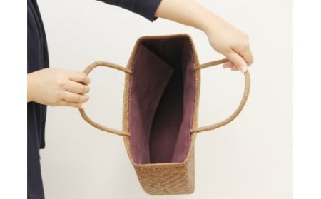 山ぶどう かごバッグ 菱形網代編み手提げバック 中サイズ 山形県 tm-kgtbx