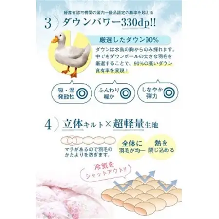【洗える】北欧調羽毛掛け布団シングルサイズイエロー羽毛掛け布団　羽毛ふとん抗菌防臭防ダニ【1367042】