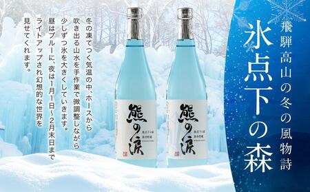 【数量限定】氷中貯蔵熊の涙 720ml×2種 飲み比べセット | 訳あり 簡易包装 日本酒 お酒 限定酒 720ml 2種 氷中貯蔵 飲み比べ 純米大吟醸 熊の涙 酒 地酒 化粧箱入り リカーショップながせ KZ002