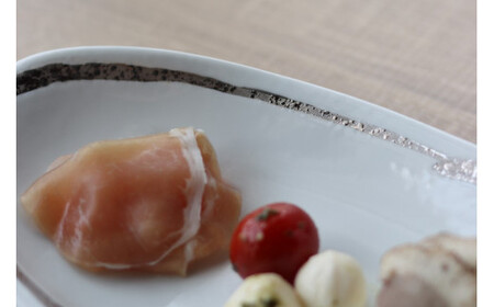 有田焼 シルバー・ブルーライン オーバルプレート 2枚セット【山忠】器 食器 皿 楕円 前菜 サラダ皿 おしゃれ 可愛い 35000円 3.5万円 ed014
