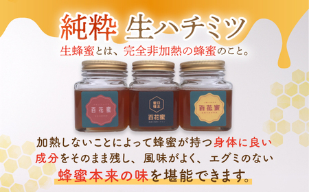 日本蜜蜂 百花蜜170g×3本[ECD001]蜂蜜 国産 はちみつ ハチミツ