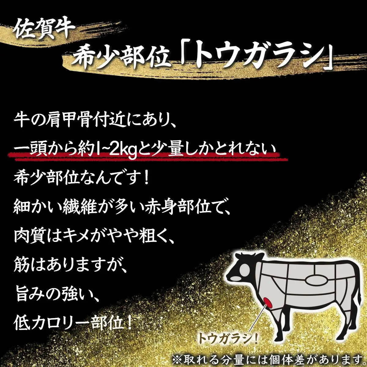 1500g 佐賀牛｢トウガラシ(トンビ)ブロック｣ N-53
