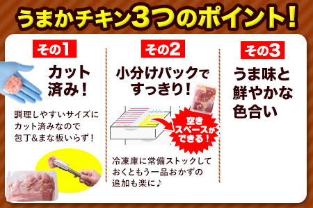 【6ヶ月定期便】うまかチキン 鶏肉 むね肉