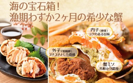カニの本場からお届け！せいこがに甲羅盛り2杯 [e04-a078] 福井県 越前町 雌 ズワイガニ むき身 甲羅盛り 小分け 冷凍