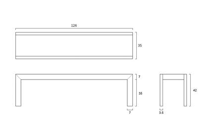 CARAMELLA  Bench wood 126 oak