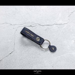maf pinto (マフ ピント)ストラップ キーリング キーホルダー キーケース ネイビー ADRIA LINE レザー 本革 日本製