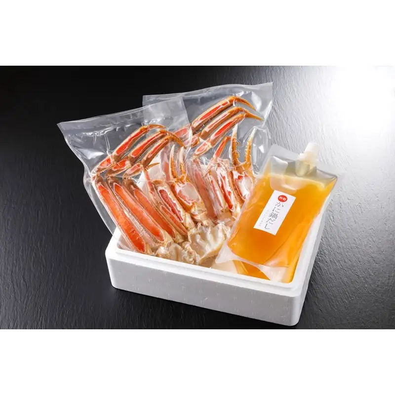 【かに鍋セット＆自家製だし付き】超特大ズワイガニ5Lサイズ｜鍋セット