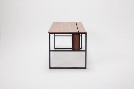パソコンデスク リモートワーク ウォールナット 140 シェルフ大付 WAAKstation2WN 1407 shelf