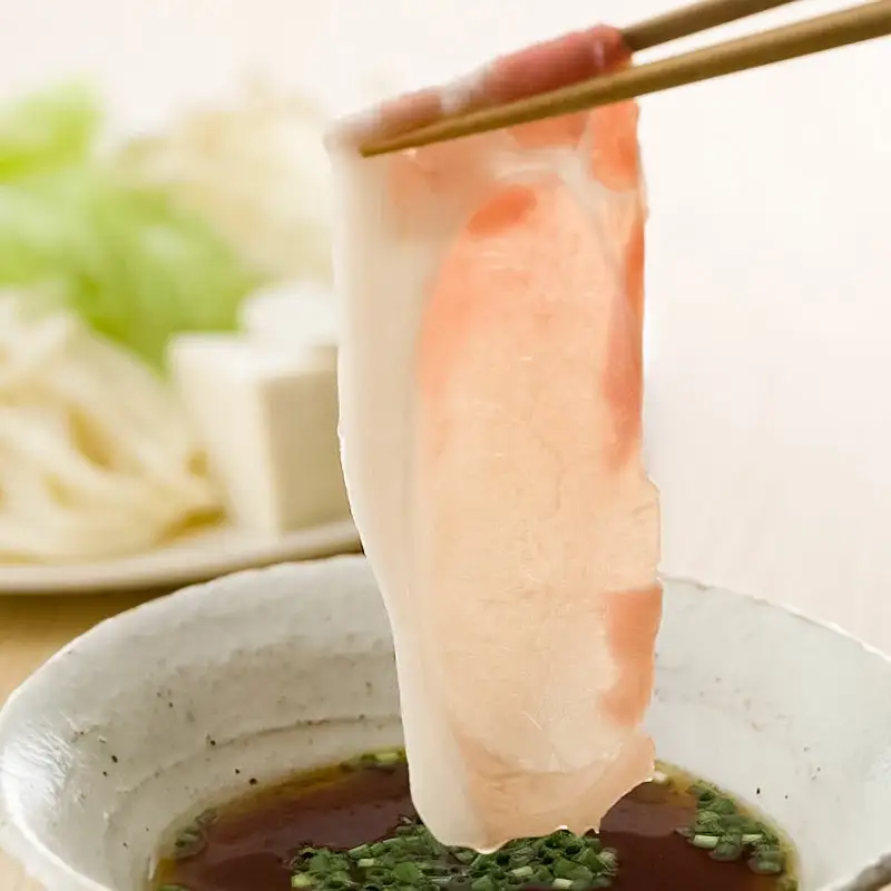 日本の米育ち三元豚　ロース・バラしゃぶしゃぶギフト（550ｇ） とびうおのだし＆刻み昆布付き JHS-15