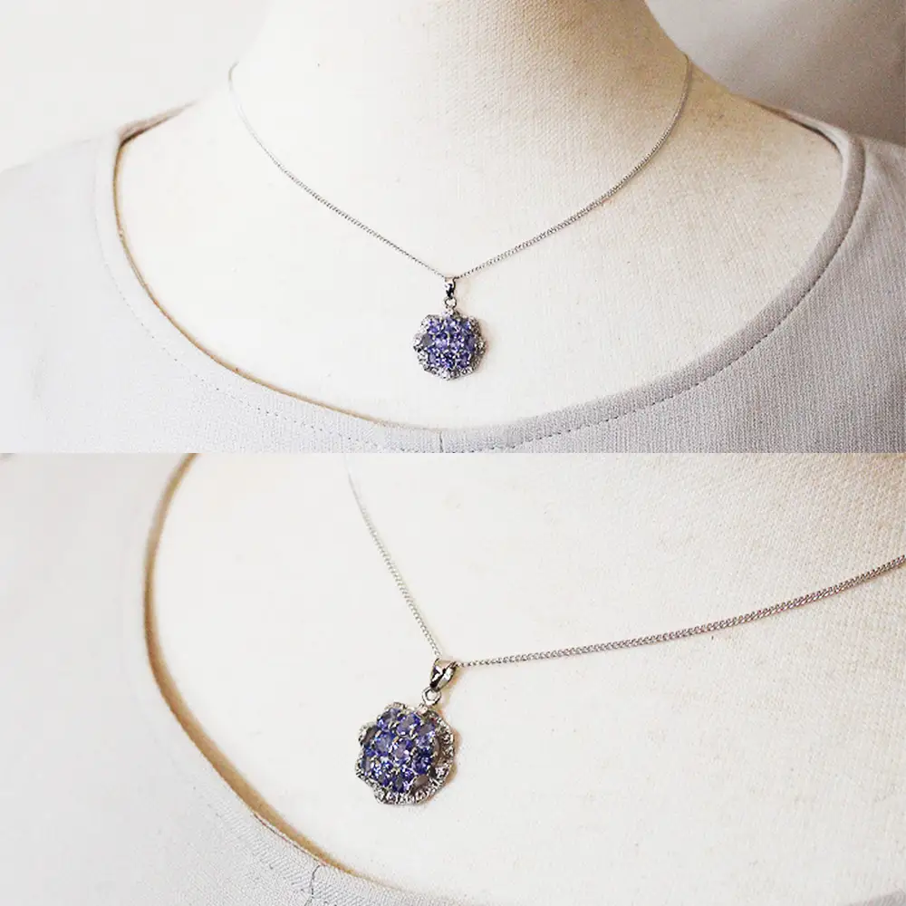 タンザナイト ペンダント 1.5ct 1.5カラット SV925 シルバー925 （12475） [山梨 ペンダント ネックレス タンザナイト シルバー ジュエリー ダイヤモンド ] 山梨県 甲斐市 BR-60