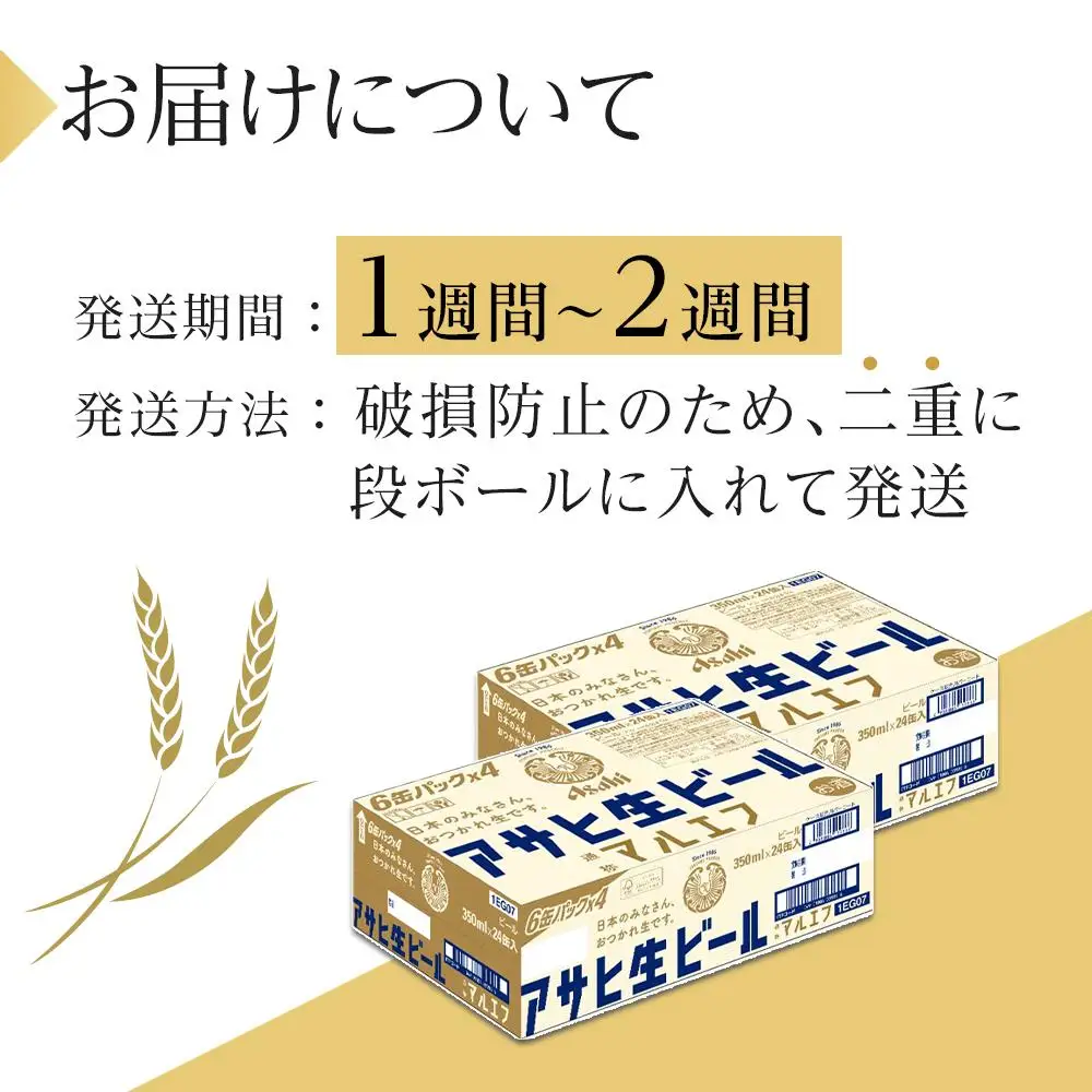 ビール アサヒ 生ビール マルエフ 350ml 24本 2ケース