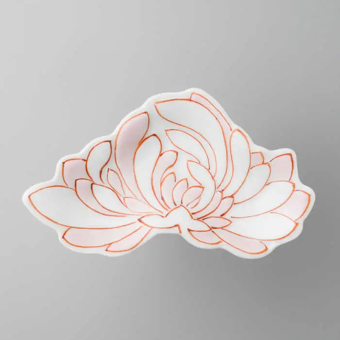 手塩皿5点 菊花型 NAZ020 やきもの 食器