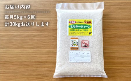 【 全6回 定期便 】米 旋風 ミルキークイーン 5kg 《糸島》【百笑屋】 [ABF015] 米 お米 白米 精米