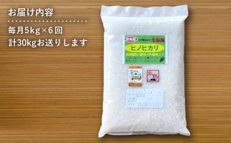 【 全6回 定期便 】米 旋風 ヒノヒカリ 5kg 《糸島》【百笑屋】 [ABF021]  米 お米 白米 精米 定期便 ひのひかり