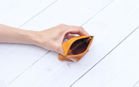 【ハンドメイド】鹿革で作ったシンプルデザインの小物入れ ハンドメイド 手作り 財布 【yco007】