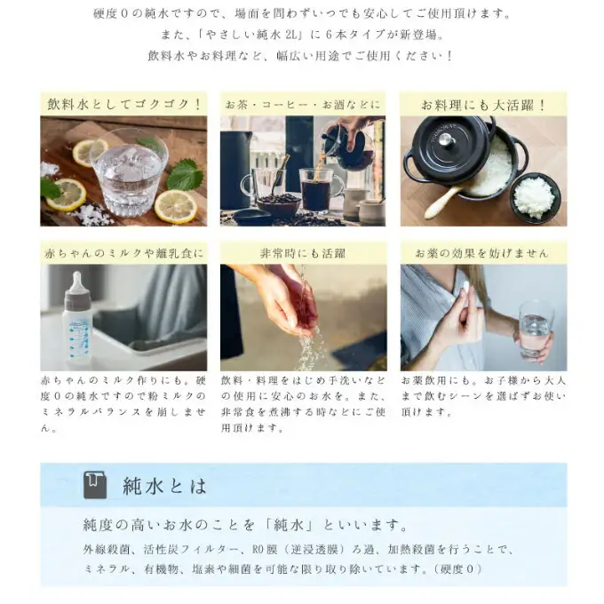 純水　５００ml×２４本 ミネラルウォーター ペットボトル 熱中症対策 14000円